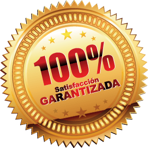 logo de 100% satisfacción garantizada